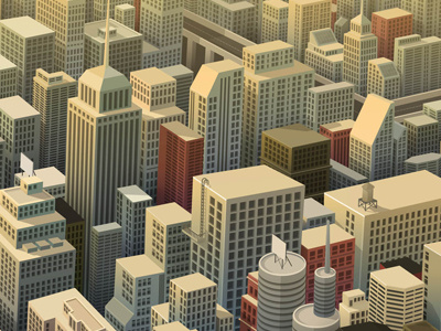 City landscape by Vincenzo Castro on Dribbble