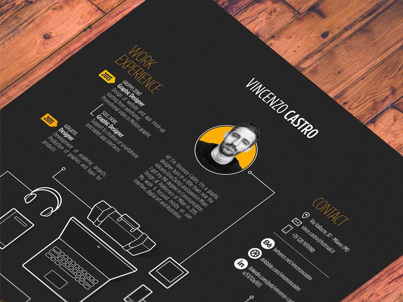 Curriculum Vitae by Vincenzo Castro on Dribbble