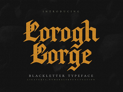 Corogh Gorge - Blackletter Font fashion