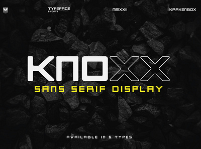 Knoxx - Sans Serif Display design display font logo magazine modern professional sans serif sport typeface