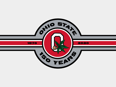 Ohio State 150 Years Logo branding design illustration logo typography vector