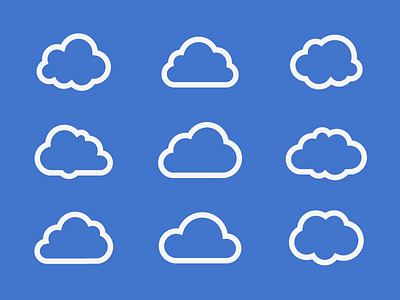 Set of Cloud Icons