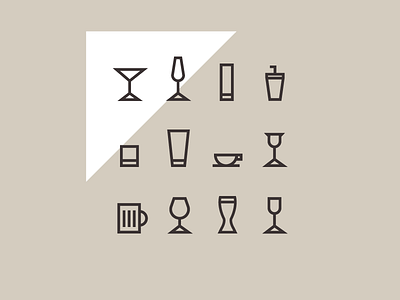 Set of Drink Icons clean design drink icon outline set simple thick vector