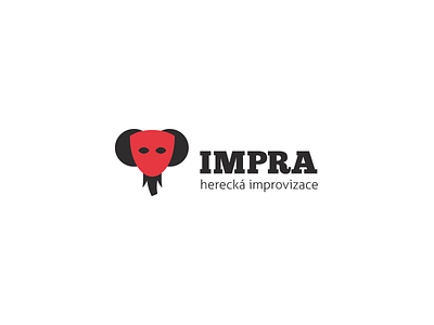 Impra / Improvisational Theatre Group animal branding design elephant illustration impra improvisation logo mask theatre vector