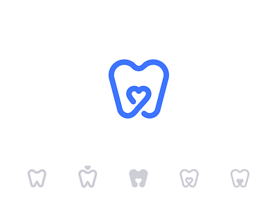 Dentistry Logo Exploration branding clean concept dentist design heart icon idea logo mark symbol tooth