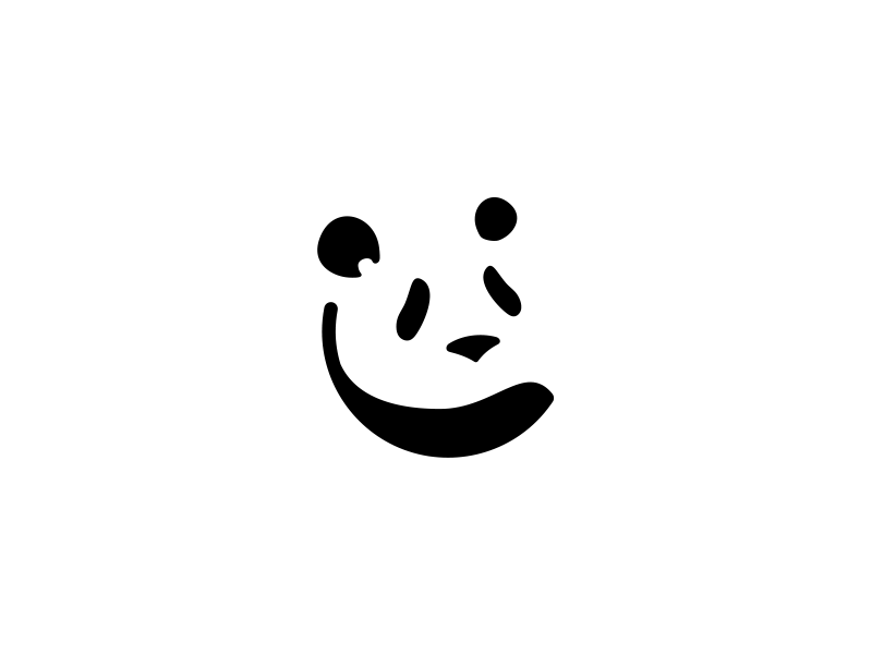 PANDA - Mark animal animation black eyes face head illustration logo mark motion panda symbol