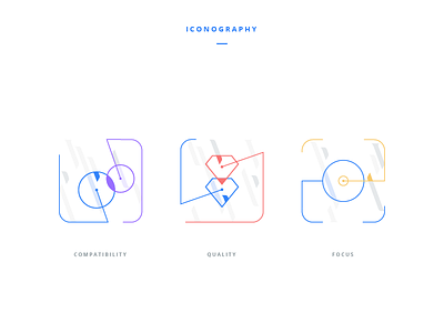 Outline Iconography abstract angle brand clean compatible focus icons minimal outline quality