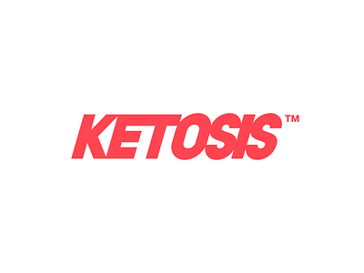 Ketosis - Fitness Diet brand branding clean design diet fitness flat food icon logo logotype mark red sport symbol typography vector workout