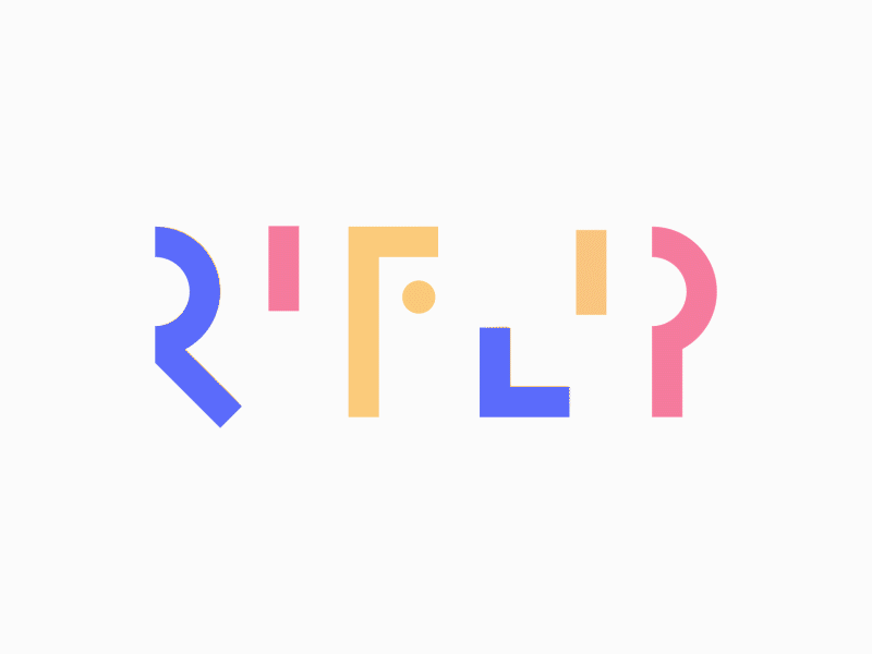RIFLIP - Bright Logo Exproration animation aquarel blue brand branding clean design flat graphic graphics icon illustration logo mark pastel symbol type typeface typography vector