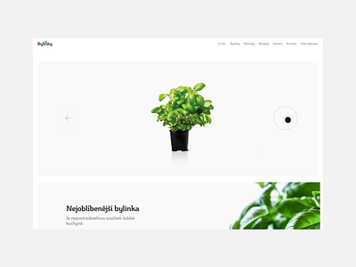 Bylinky – Product Detail animation brand branding clean cooking design herbs interaction logo minimal page simple smooth symbol typography vector web webdesign website website design