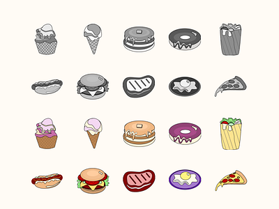 Food Icons design food icons illustration ui vector