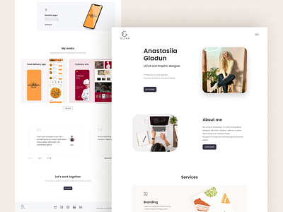 Landing Page branding design landing portfolio ui ux website