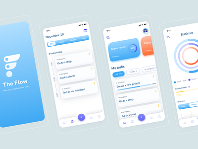 Task Management App app focus mobile planning task management to do ui ui design