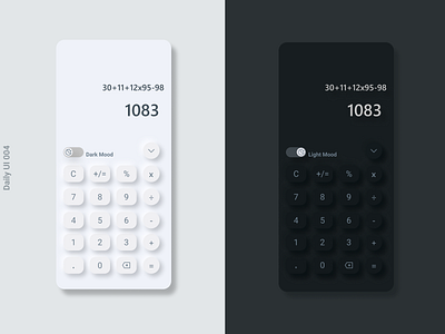 Daily UI 004 - Calculator app app dailyui design ui ux