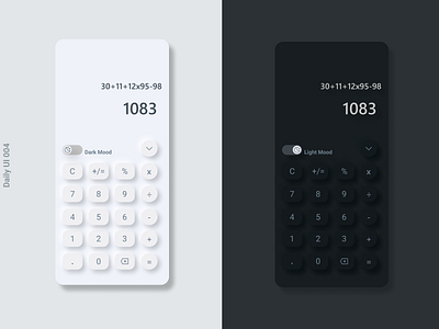 Daily UI 004 - Calculator app