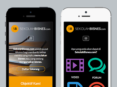 SekolahBisnes.com is live! flat front end html malaysia mobile redesign responsive school sekolahbisnes.com web design