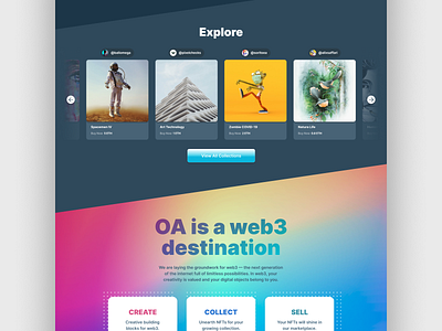 The OA - NFT Marketplace design figma malaysia marketplace nft ui ux web design