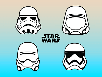 Stormtroopers film force awakens helmets illustration illustrator malaysia movie star wars stormtroopers tribute vector