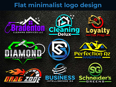 flat Minimalist Logo Design brand logo business logo car logo eye catching logo fish logo flat minimalist logo mesign food logo gym logo home logo hospital logo logo design logo maker logos marketing logo mountain logo movie logo rel estate logo travel logo