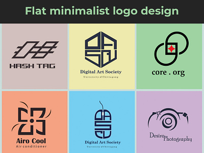 flat Minimalist Logo Design brand logo branding flat minimalist logo design graphic design icon logo logo logo design logo maker logos real estate logo