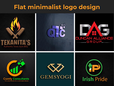 flat Minimalist Logo Design brand logo business logo car logo eye catching logo fish logo flat minimalist logo design food logo gym logo home logo hospital logo logo design logo maker logos marketing logo mountain logo movie logo real estate logo travel logo