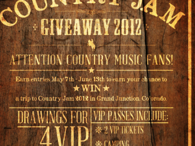 Country Jam Poster giggles poster puppies texture typography unicorns wood type