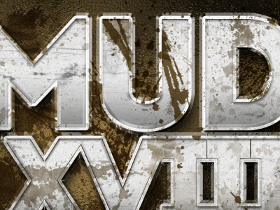 Mud Volleyball dirt distress grunge mud poster texture typography volleyball