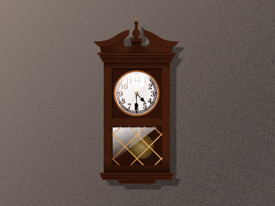Wall Clock clock gradients grain illustration texture wood