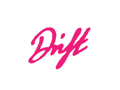 Drift calligraphy drift drive film illustrator pen pink typography