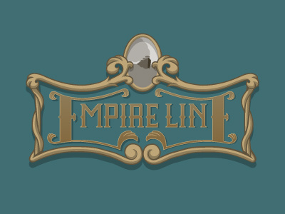 Empire Line Emblem custom design emblem empire illustration illustrator line logo logotype ornate ship type vintage