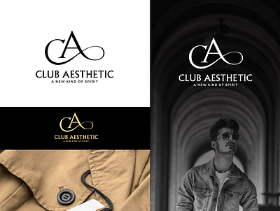 Club Aesthetic Logo aesthetic apparel branding fashion logo menfashion minimal modernlogo trend