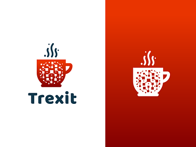 Trexit Logo brand branding data design logo logodesign minimal security tech technology