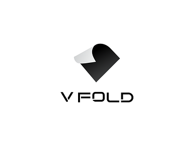 VFold logo aesthetic black logo brand branding clean cutting edge logo logodesign minimal modern negative space sleek vector