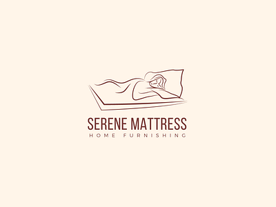 Serene Mattress Logo aesthetic brand branding design homedecor logo logodesign mattress minimal sleeping vector