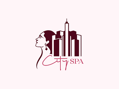 City SPA logo aesthetic boutique brand branding design feminine illustration logo logodesign minimal spa logo therapeutic vector wellness