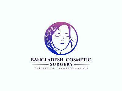 Bangladesh Cosmetic Surgery Logo aesthetic beauty brand branding care cosmetic design feminine logo logodesign minimal surgery transformation vector