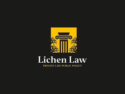 Lichen Law Logo aesthetic attorney law attorney logo brand branding consulting logo law firm law logo legal logo logo logodesign vector
