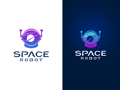 Space Robot Logo aerospace aesthetic bot brand branding logo logodesign minimal orbit robot robot logo space logo technology vector