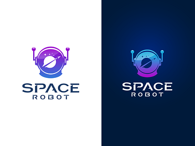 Space Robot Logo aerospace aesthetic bot brand branding logo logodesign minimal orbit robot robot logo space logo technology vector