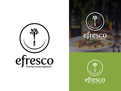 efresco logo aesthetic brand branding catering chain design food food product fresco logo logodesign minimal restaurant logo vector vegetarian