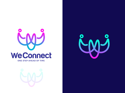 We Connect Logo aesthetic app applogo brand branding connect connectlogo design logo logodesign minimal network logo platform social social logo social share socialnetwork vector vivid vividlogo