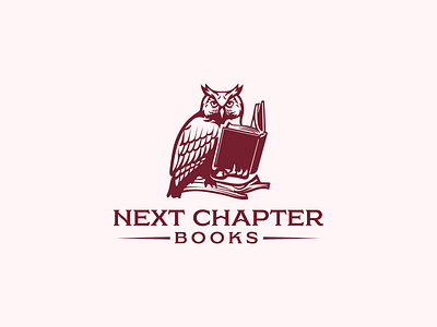 Next Chapter Books Logo aesthetic book logo book lover book shop brand branding community logo design logo logodesign minimal monotone non-profit recycling retailer logo trendy logo vector