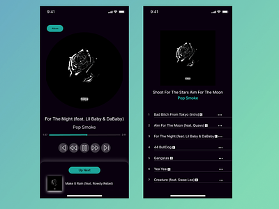 Daily UI: Music Player app dailyui design ui