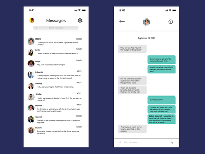 Daily UI: Direct Messaging app dailyui design ui