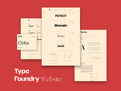 Type Foundry Redesign Website branding graphic design illustration typography ui ux