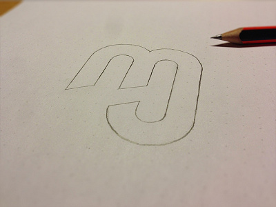 "MJ" Monogram Draft concept design logo monogram