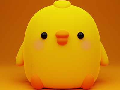 Cute Chick 3d 3dart 3ddesign 3dillustration art design graphic design illustration logo nft nftart nfts ui