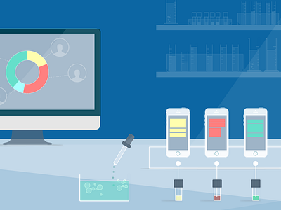 Segmentation app illustration liquid mobile segment