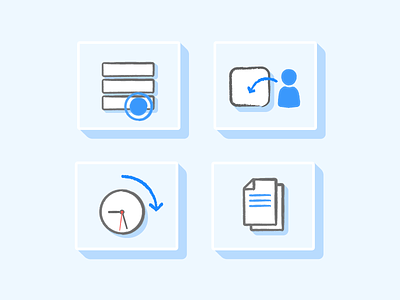 User insights illustration app blue clock illustration liquid mobile sheets time user