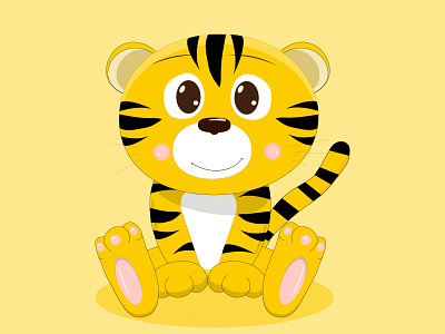 Cute baby tiger 2022 2022 animal illustration new year tiger